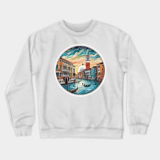 Vintage Retro Sticker - Venice Italy Serenity Crewneck Sweatshirt